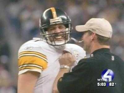 Roethlisberger and Cowher Just two years later, they were celebrating a victory over the Seattle Seahawks in Super Bowl XL.