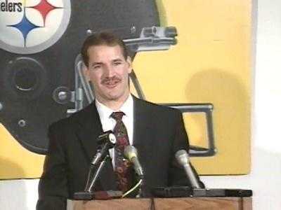 Bill Cowher The beginning of Cowher Power: A much younger Bill Cowher takes the Steelers' head coaching job in 1992.