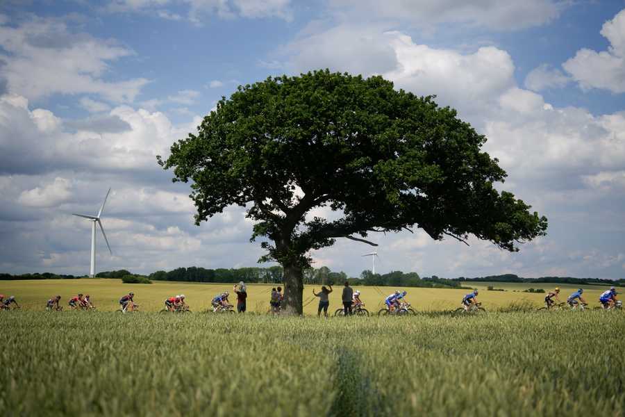 Cycling Tour de France Review Photo Gallery The pack rides during the third stage of the Tour de France cycling race over 182 kilometers (113 miles) with start in Vejle and finish in Sonderborg, Denmark, Sunday, July 3, 2022.