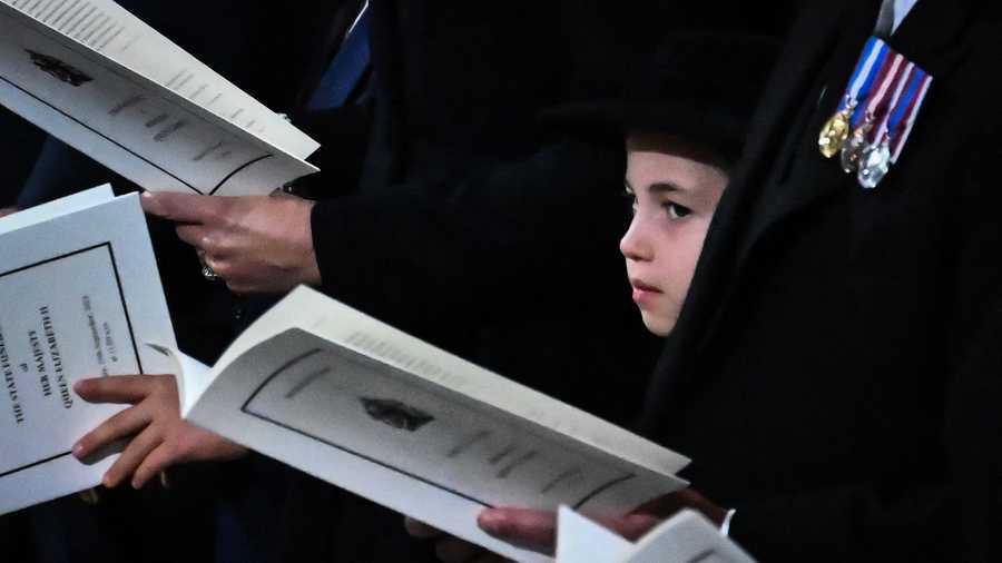 Queen Elizabeth state funeral Princess Charlotte of Wales attends the State Funeral Service for Queen Elizabeth II, at Westminster Abbey in London on Sept. 19, 2022.