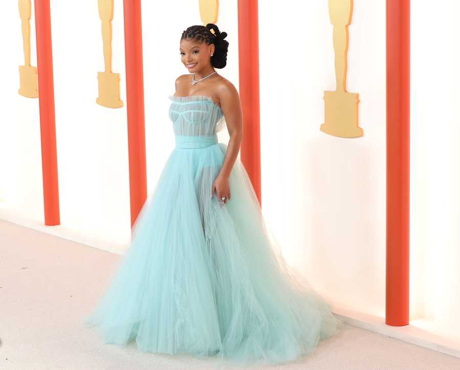 95th Annual Academy Awards - Arrivals HOLLYWOOD, CALIFORNIA - MARCH 12: Halle Bailey attends the 95th Annual Academy Awards on March 12, 2023 in Hollywood, California. (Photo by Kayla Oaddams/WireImage )