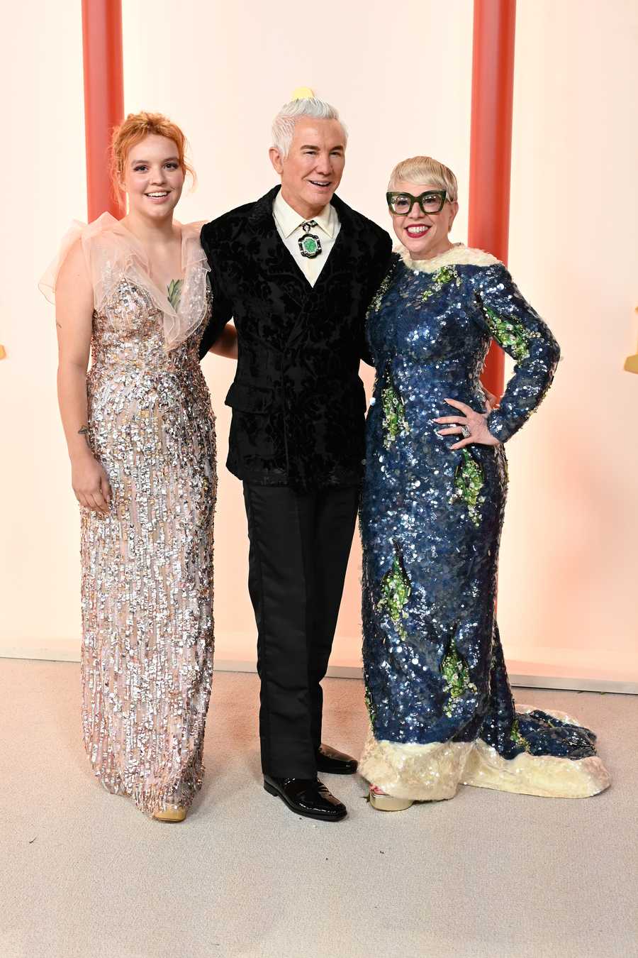 The 95th Annual Academy Awards - Arrivals Lillian Amanda Luhrmann, Baz Luhrmann and Catherine Martin at the 95th Annual Academy Awards held at Ovation Hollywood on March 12, 2023 in Los Angeles, California. (Photo by Gilbert Flores/Variety via Getty Images)