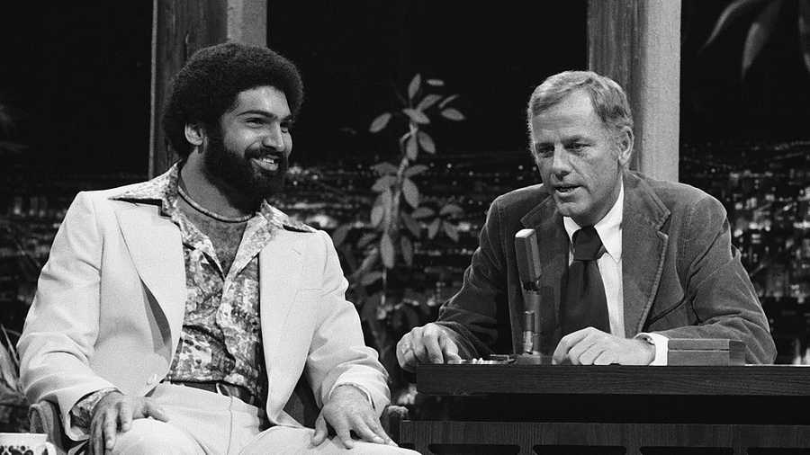 Franco Harris during an interview with Guest Host McLean Stevenson on February 27th, 1975 Franco Harris during an interview with Guest Host McLean Stevenson on February 27th, 1975